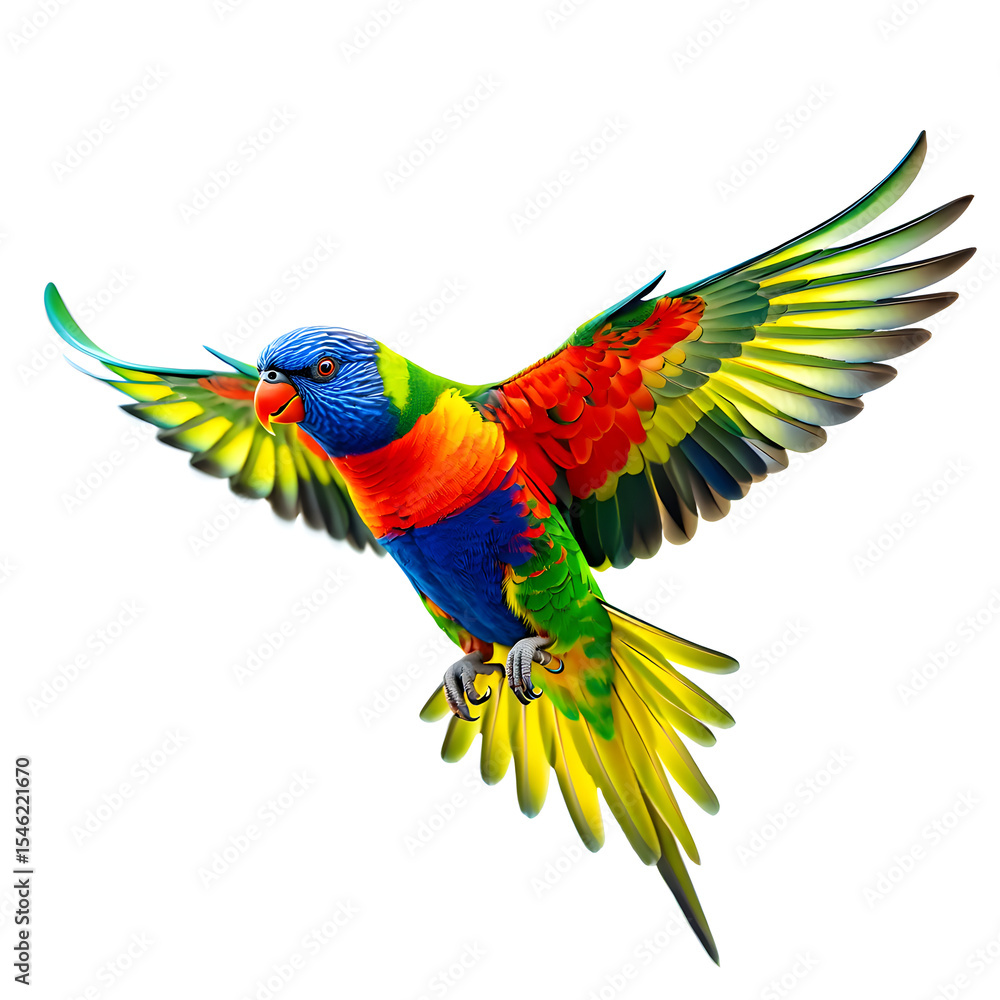 Fototapeta premium colorful parrot isolated on white