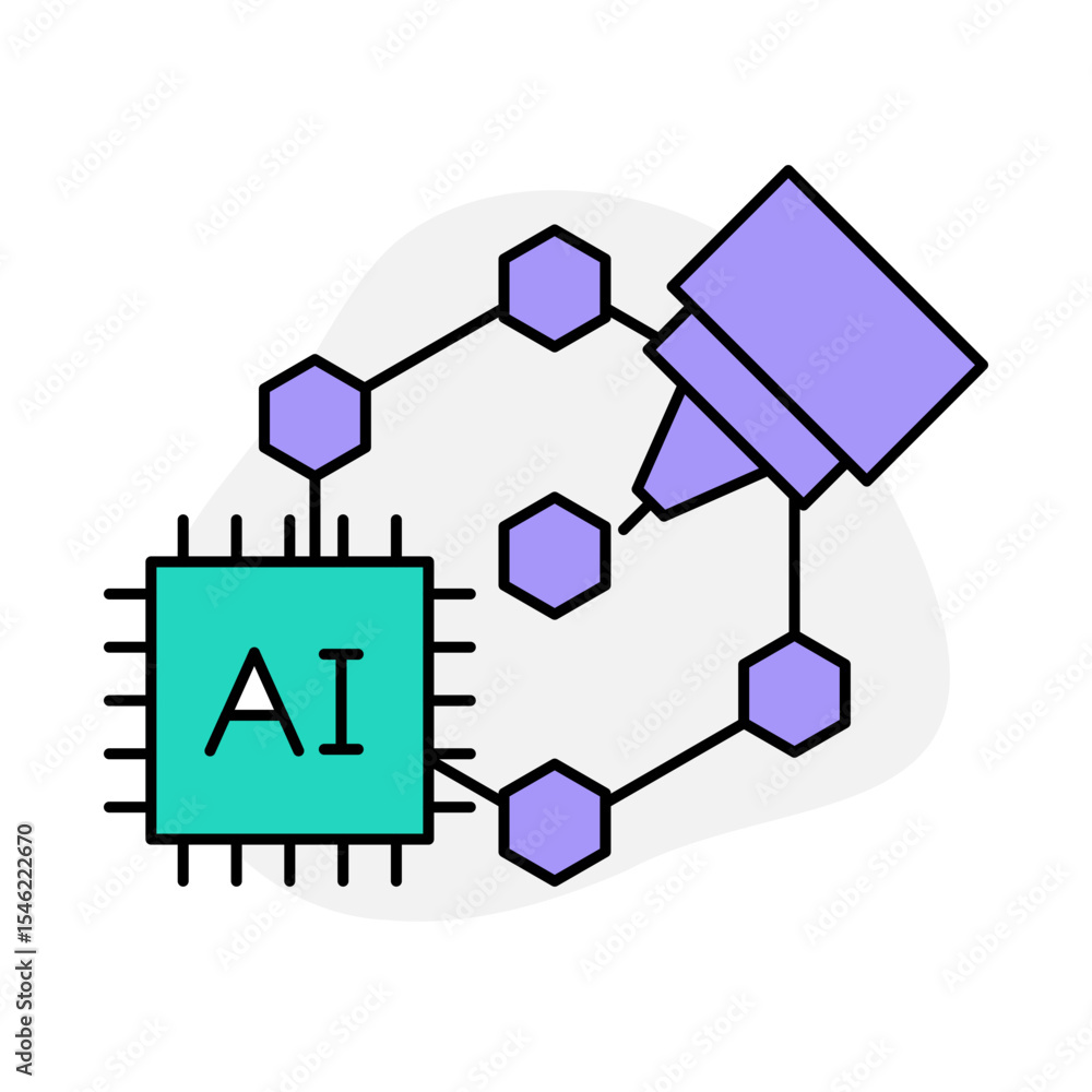 Vector Icon of Nano Technology – Representing Innovation in Miniaturized Systems, Material Science, and the Future of Molecular Engineering Vector Icon of Nano Technology – Representing Innovation in Miniaturized Systems, Material Science, and the Future of Molecular Engineering