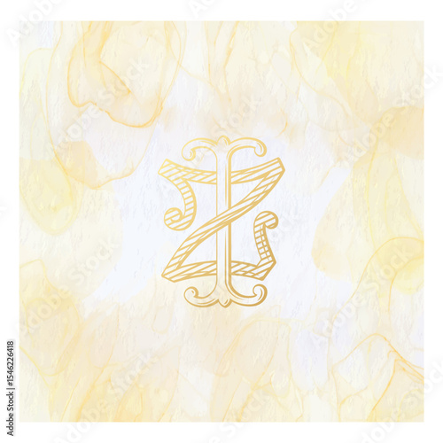 IZ, ZI, logo IZ, Letter IZ,  Monogram IZ,Wedding Monogram, Wedding Logo, Logo Design , Monogram Vintage