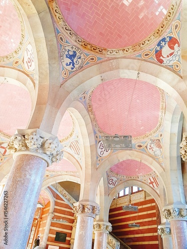 Historic Columns and Mosaic Arches – Sant Pau Interior