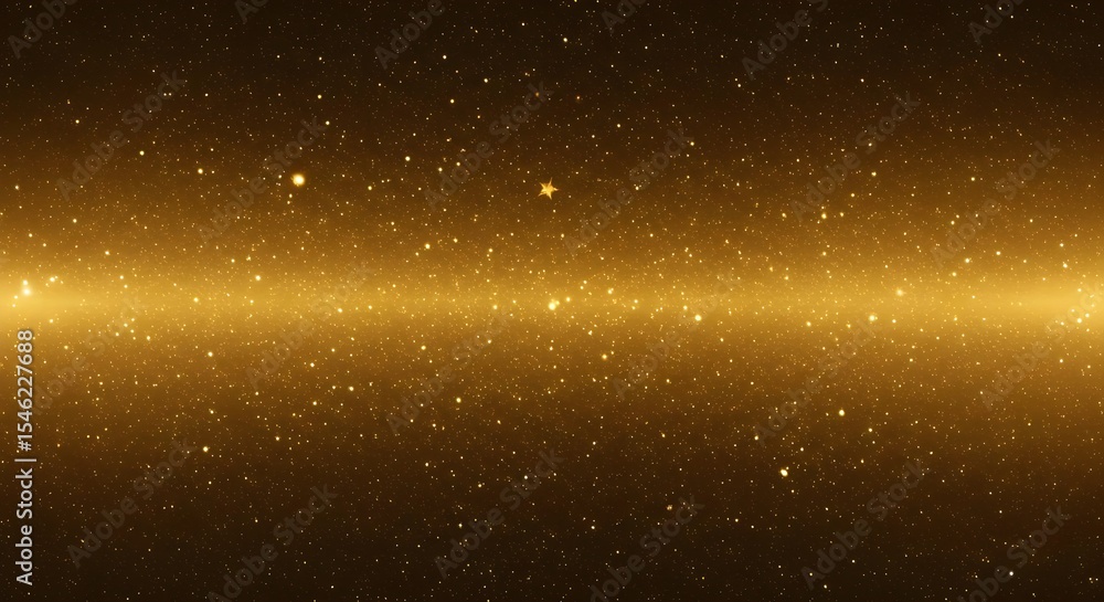 Obraz premium Gold, Glitter, Sparkling, Golden Glittering Starry Night Sky Background