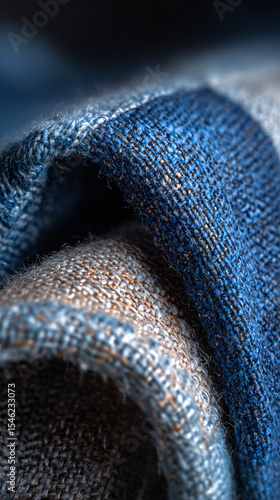 Washed Denim and Neutral Fabric Swatches