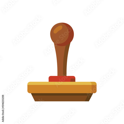 Flat and Minimal Wooden tamper icon vector illustration isolated on white background 
