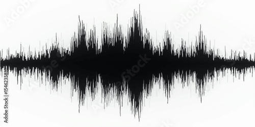 Abstract grungy Audio Signal Illustration