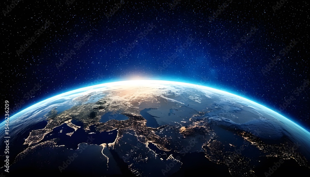 Obraz premium Earth Sunrise from Space