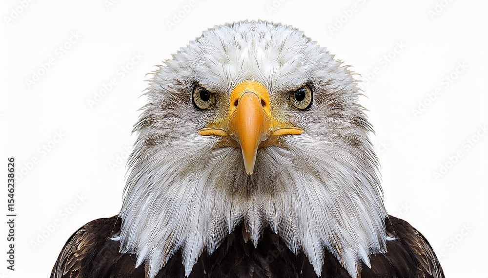 Obraz premium american bald eagle on white background