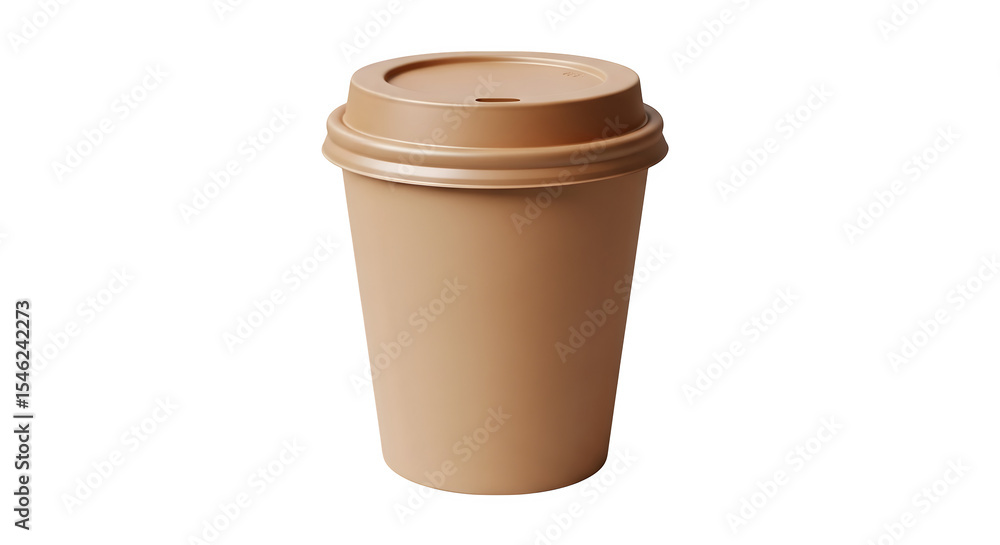 Coffee cup with lid 3d rendered isolated on transparent background Coffee cup with lid 3d rendered isolated on transparent background