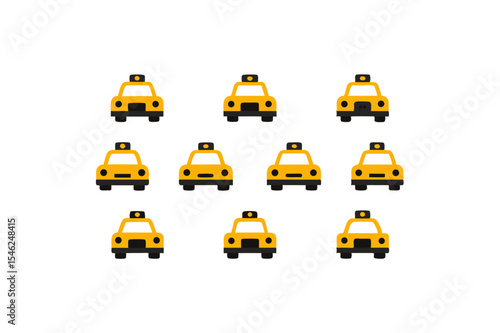  different taxi icon sets on white background  .svg
