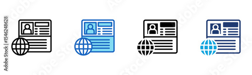 Nomad Visa icon Multi Style Vector Illustration 