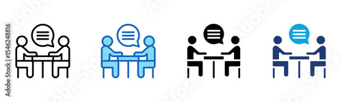 Consulting icon Multi Style Vector Illustration 