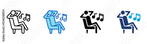 Relaxation icon Multi Style Vector Illustration 