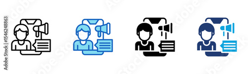 Influencer icon Multi Style Vector Illustration 