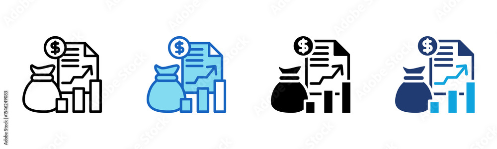 Obraz premium Economic icon Multi Style Vector Illustration 