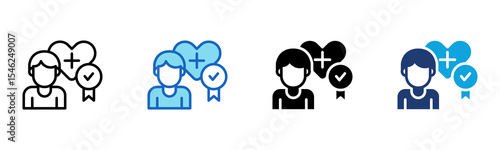 Quality Of Life icon Multi Style Vector Illustration 