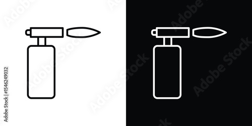 Blowtorch icon in black. flat graphic vector icon