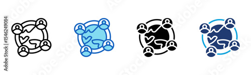 Social Network icon Multi Style Vector Illustration 