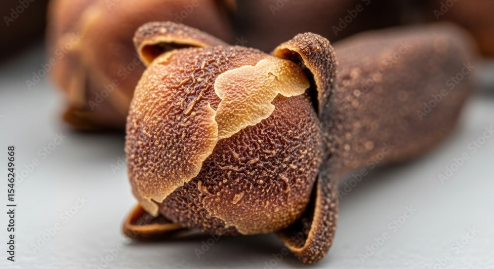 Naklejka premium Close-up view of a dried clove spice.