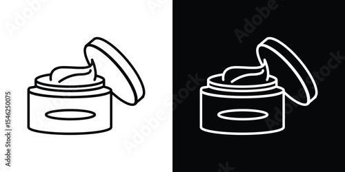 Body cream icon in black. flat graphic vector icon