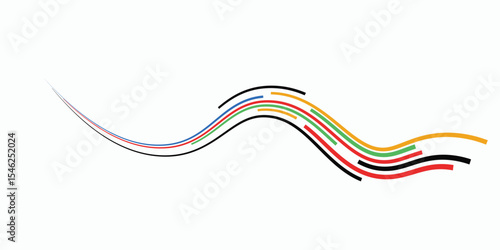 Abstract geometric colorful background with wave and basic shape. Background for international sport tournament in Paris France football basketball