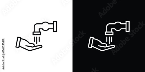 Ablution icon in black. flat graphic vector icon