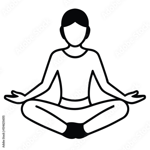  Person silhouetted in lotus yoga pose meditation.