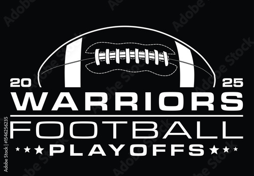 Warriors Football Playoffs Design is a modern graphic design for your Warriors football team playoff game. This great for shirts and other products, promotions or advertising.