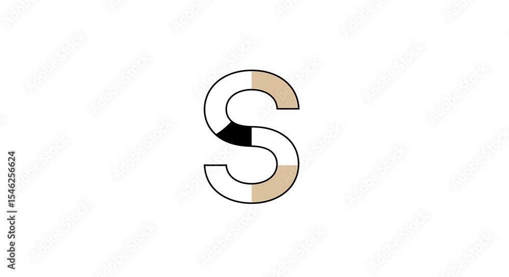 Naklejka premium letter S