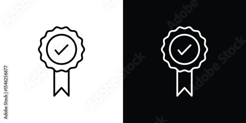 Accreditation icon in black. flat graphic vector icon