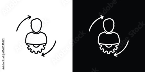 Adaptation icon in black. flat graphic vector icon