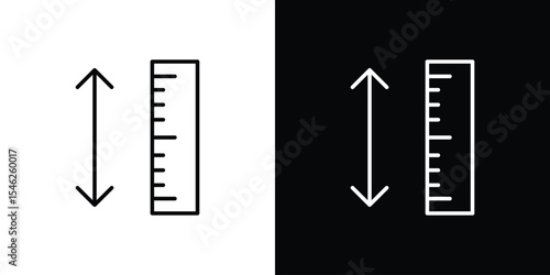 Adjustable height icon in black. flat graphic vector icon