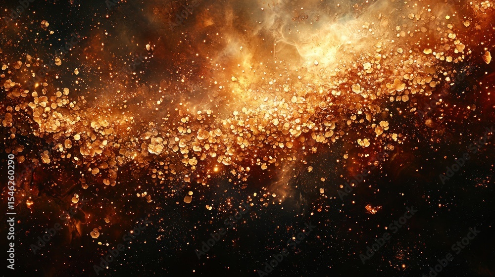 Fototapeta premium Fiery cosmic nebula