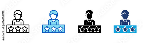 Rate icon Multi Style Vector Illustration 