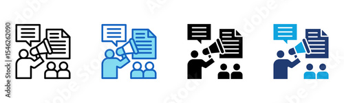 Campaign icon Multi Style Vector Illustration 