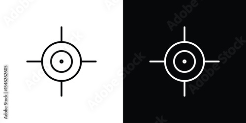 Aim icon in black. flat graphic vector icon