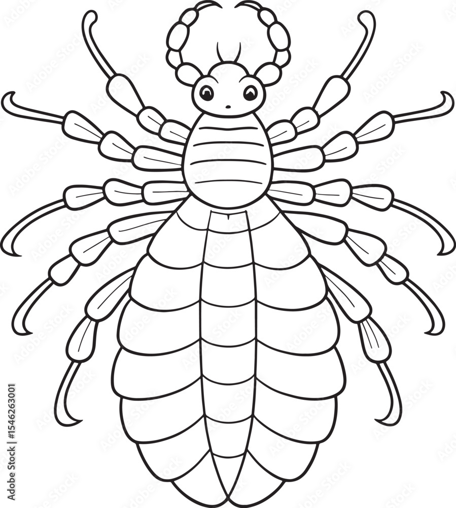 Naklejka premium Lice insect coloring fun for children
