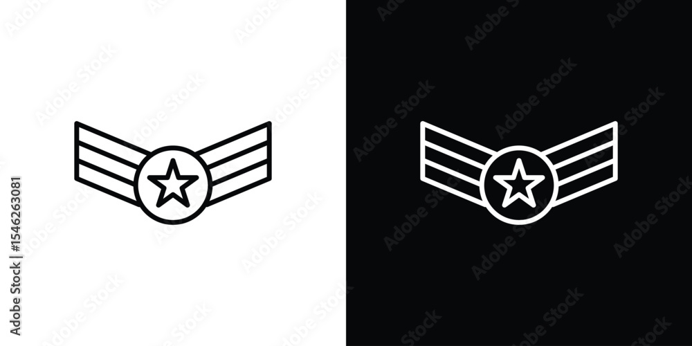 Obraz premium Air force icon in black. flat graphic vector icon