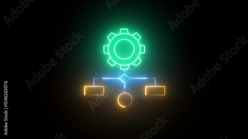 Wallpaper Mural Animated Workflow Efficiency Icon Representing Business Performance in Time, Cost, and Quality Torontodigital.ca