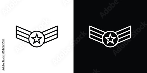 Air force icon in black. flat graphic vector icon
