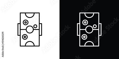 Air hockey icon in black. flat graphic vector icon