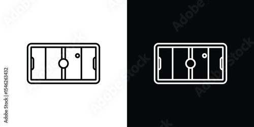 Air hockey icon in black. flat graphic vector icon