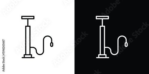 Air pump icon in black. flat graphic vector icon
