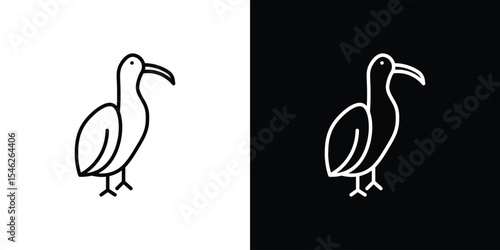 Albatross icon in black. flat graphic vector icon