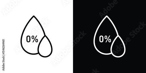 Alcohol free icon in black. flat graphic vector icon