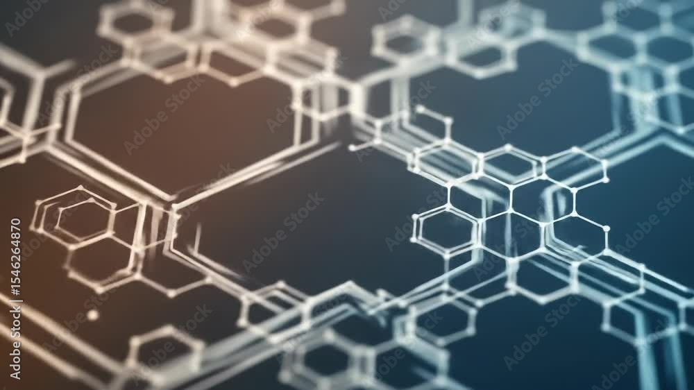 Abstract network hexagon pattern visualizing complex interconnected system background Abstract network hexagon pattern visualizing complex interconnected system background