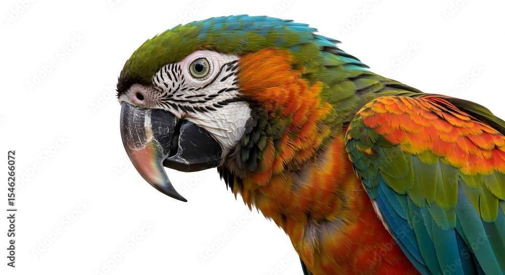 Obraz premium Macaw, Parrot, Bird, Colorful Macaw Parrot Profile