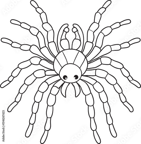 Tarantula spider coloring fun for children