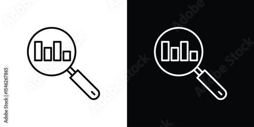 Analisys icon in black. flat graphic vector icon