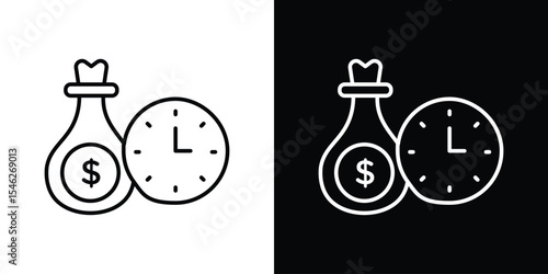 Annuity icon in black. flat graphic vector icon