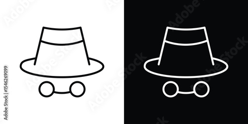 Anonymous icon in black. flat graphic vector icon
