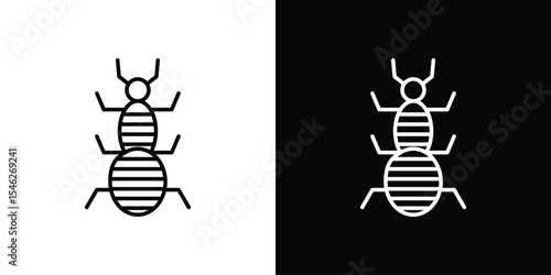 Ant icon in black. flat graphic vector icon